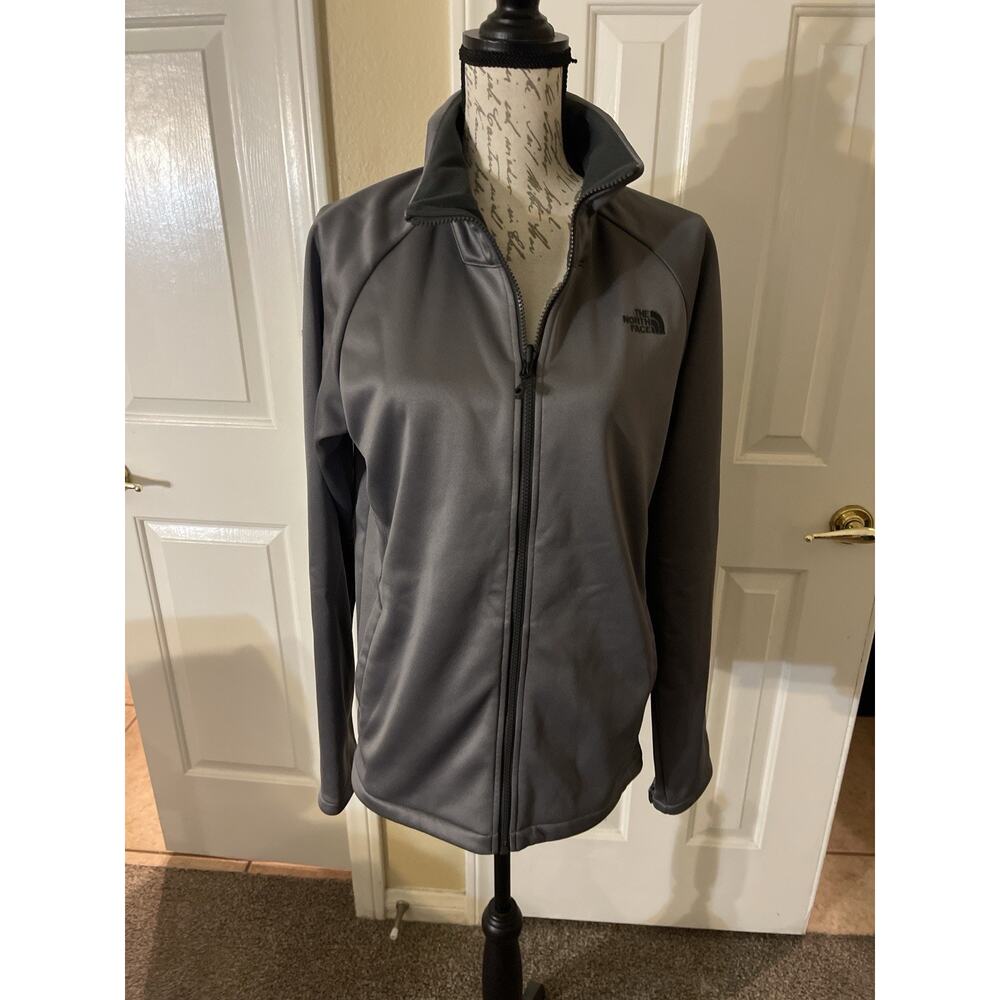 The North Face Men’s Gray Softshell Full-Zip Jacket – Size S, Windproof Light